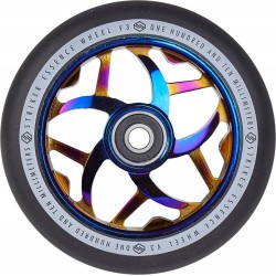  STRIKER Колесо для трюкового самокату Striker Essence V3 Black Pro Scooter Wheel 110 мм Blue Chrome