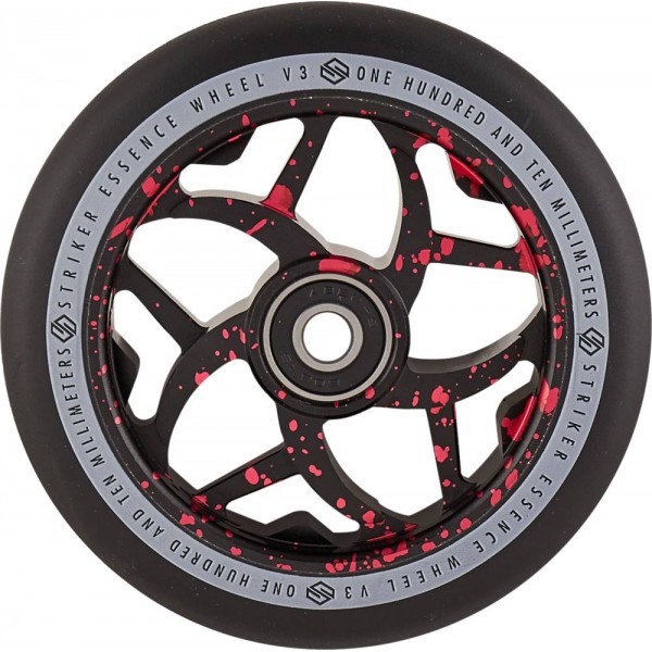  STRIKER Колесо для трюкового самокату Striker Essence V3 Black Scooter Wheel 110мм Red Splash