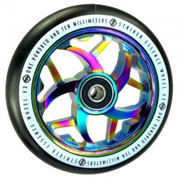  STRIKER Колесо для трюкового самокату Striker Essence V3 Black Pro Scooter Wheel 110 мм Blue Chrome